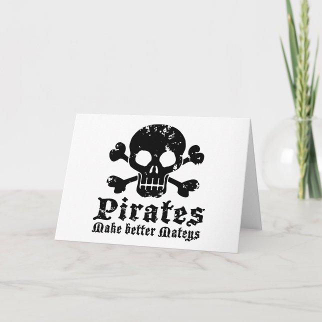 Tarjeta Pirata gracioso (Anverso)
