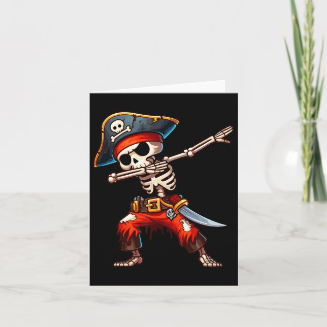 Tarjeta Pirata pirata de niños de Halloween (Anverso)