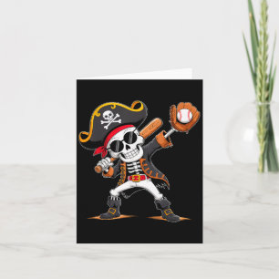 Tarjeta Pirata Skeleton Halloween Disstuve al Béisbol