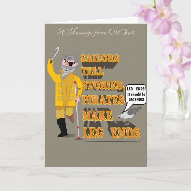 TARJETA PIRATA; VIEJO SALADO (Orquídea)