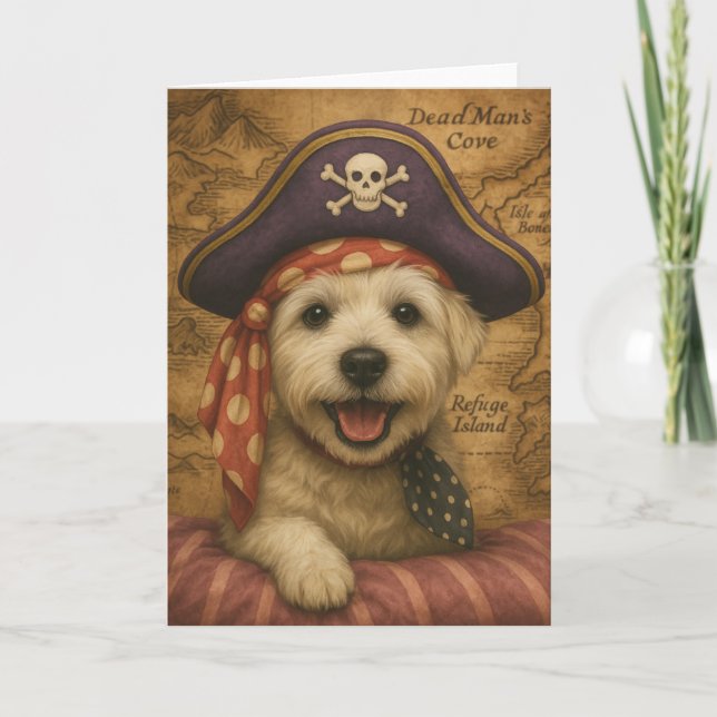 Tarjeta Pirata Westie (Anverso)