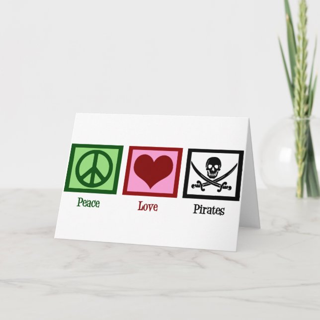 Tarjeta Piratas de amor por la paz (Anverso)