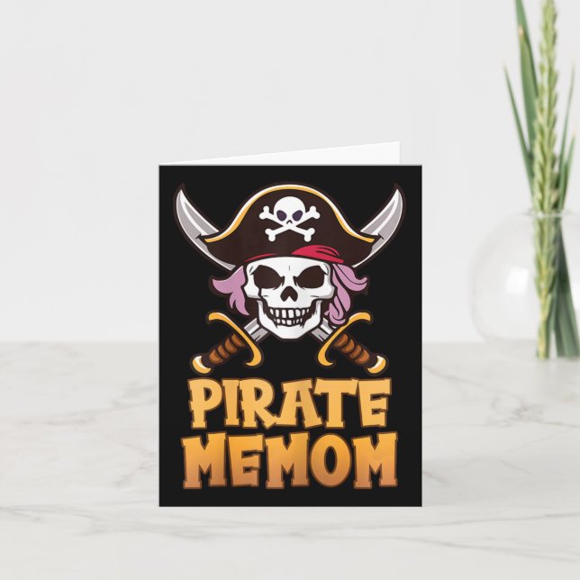 Tarjeta Pirate Memom Funny Capitán Coincidiendo con el Cos (Anverso)