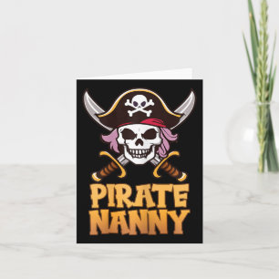 Tarjeta Pirate Nanny Funny Capitán Coste Halloween
