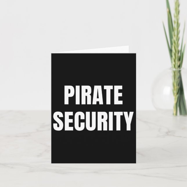 Tarjeta Pirate Security Mom Dad Funny Halloween (Anverso)