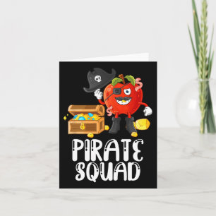 Tarjeta Pirate Squad Divertido Apple Profesor Habla Como P