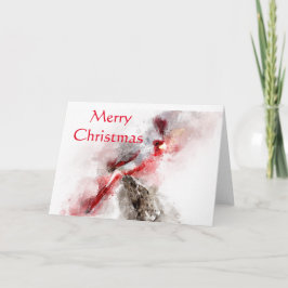 Tarjeta Pirhuloxi acuarela Feliz Navidad