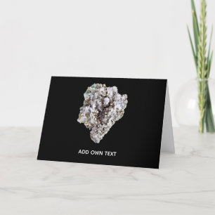 Tarjeta Pirita y Cristal de Cuarzo Verde Personalizables