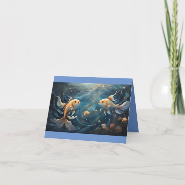 Tarjeta Pisces Happy Birday (Anverso)