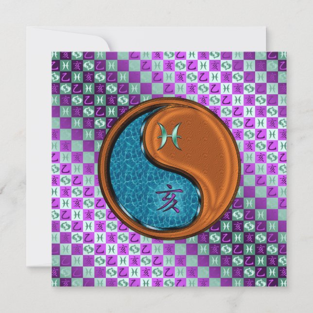 Tarjeta Pisces & Wood Boar (Anverso)