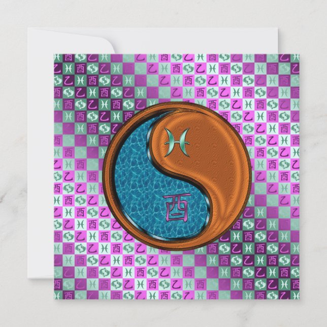 Tarjeta Pisces & Wood Rooster (Anverso)