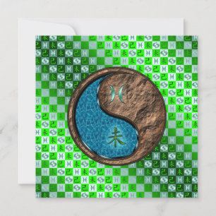 Tarjeta Pisces y la cabra de la Tierra