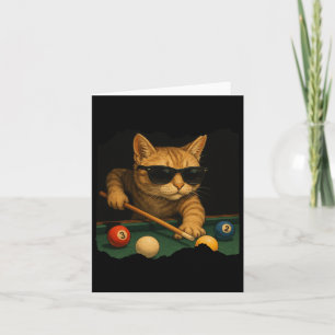 Tarjeta Piscina De Gatos Billiards In Lounge Guay Funny Ca