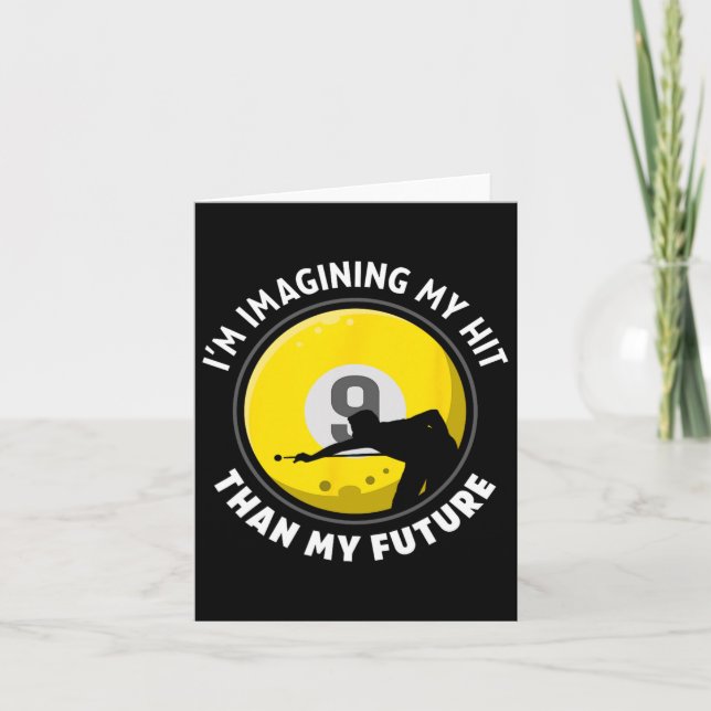 Tarjeta Piscina De Juegos De Snooker Y Bebedor De Cerveza  (Anverso)