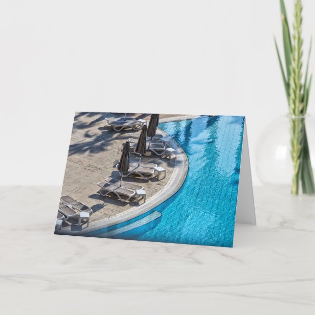 Tarjeta Piscina de vacaciones (Anverso)