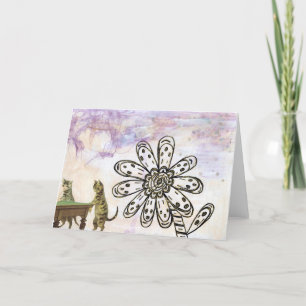 Tarjeta Piscina para jugar gatos