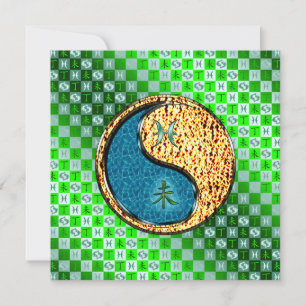 Tarjeta Piscis & Fire Goat