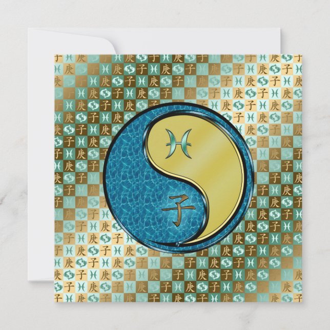 Tarjeta Piscis y Rata Metalizado (Anverso)