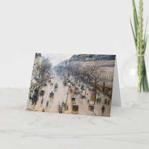 Tarjeta Pissarro - Boulevard Montmartre, Mañana de Inviern