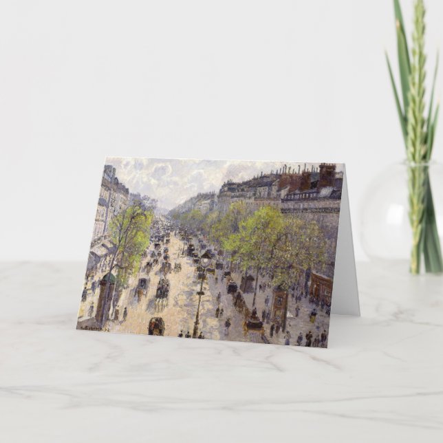 Tarjeta Pissarro - Boulevard Montmartre, primavera (Anverso)