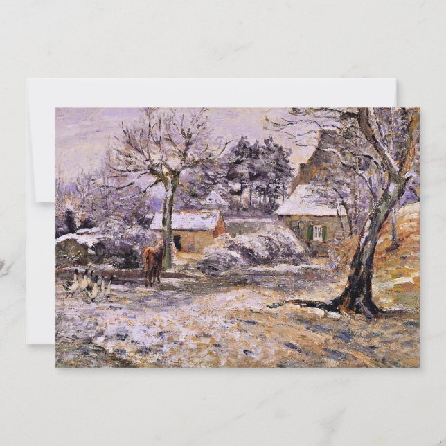 Tarjeta Pissarro - Nieve en Montfoucault (Anverso)