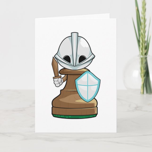 Tarjeta Pista de ajedrez Pawn Chess (Anverso)