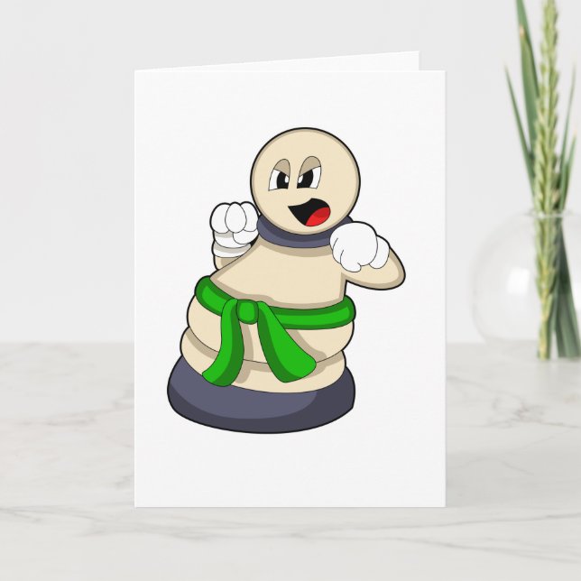 Tarjeta Pista de ajedrez peatada en ajedrez (Anverso)