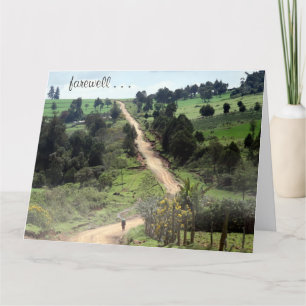 Tarjeta pista de despedida grande