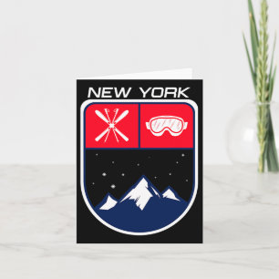 Tarjeta Pista de esquí de montaña de Nueva York Goggle Po