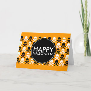 Tarjeta pista de halloween feliz