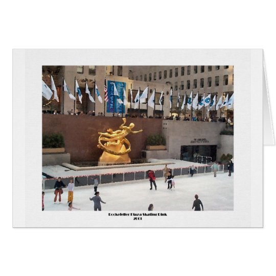 Tarjeta Pista de patinaje de la plaza de Rockefeller