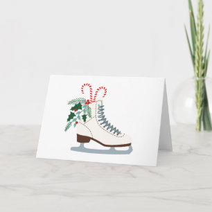 Tarjeta Pista de patinaje sobre hielo festiva
