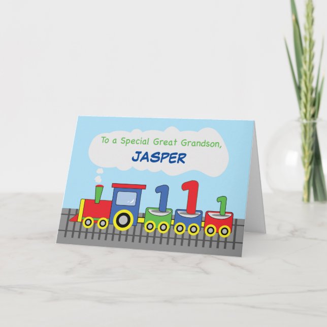 Tarjeta Pista de tren colorida de cumpleaños (Anverso)