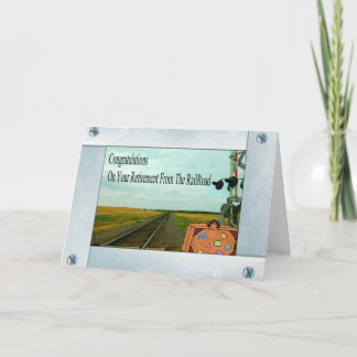 Tarjeta Pistas y travesía rectas de ferrocarril con un