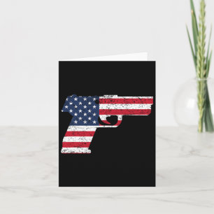 Tarjeta Pistola de Estados Unidos Bandera de Arma American