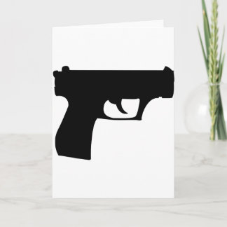 Tarjeta pistola negra - arma