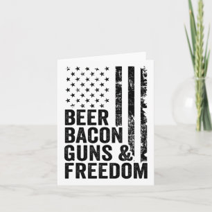 Tarjeta Pistolas De Beer Bycon Y Libertad Bandera Estadoun