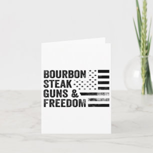 Tarjeta Pistolas De Bourbon Y Whiskey De Bandera Estadouni