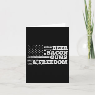 Tarjeta Pistolas De Cerveza Y Bandera Norteamericana Liber
