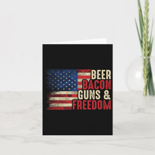 Tarjeta Pistolas De Cerveza Y Libertad - Bandera De Estado