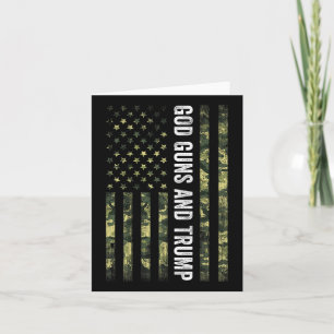 Tarjeta Pistolas De Dios Y Segunda Enmienda De Trump Bande