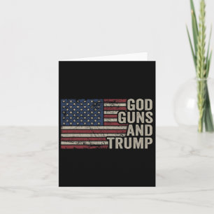 Tarjeta Pistolas De Dios Y Trump - Un Republicano Divertid