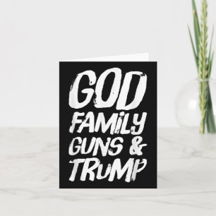 Tarjeta Pistolas y armas de la familia de Dios; Trump gana