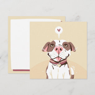Tarjeta Pit Bull Adorable