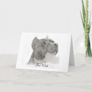 Tarjeta Pit Bull Get Well Card