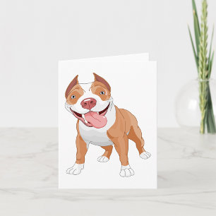 Tarjeta Pit Bull Sonriente Feliz