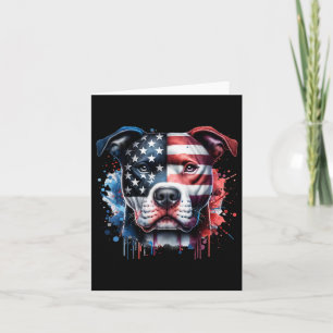 Tarjeta Pitbull 4 De Julio Bandera Estadounidense Gles Pat