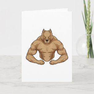 Tarjeta Pitbull como culturista extremo