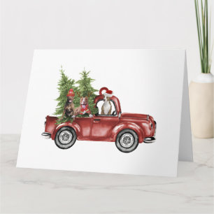 Tarjeta Pitbull En Coche Ornamento De Navidad Graciosos Re