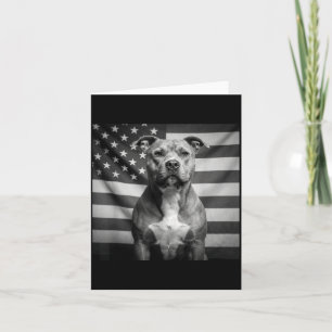 Tarjeta pitbull patriota bandera americana amante de los p